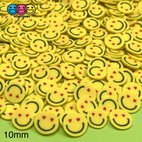 Smiling Face With Heart Shaped Eyes Emoji Fake Sprinkles Decoden Jimmies 10 Mm / 20 Grams Sprinkle