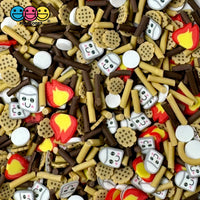 Smores Camp Fire Cookies Fake Clay Sprinkles Fimo Mix Kawaii Marshmallow Confetti Jimmies Funfetti
