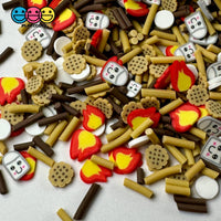 Smores Camp Fire Cookies Fake Clay Sprinkles Fimo Mix Kawaii Marshmallow Confetti Jimmies Funfetti