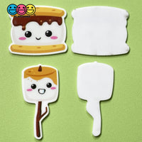 Smores Kawaii Campfire Theme Planar Flatback Cabochon Planars