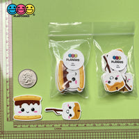 Smores Kawaii Campfire Theme Planar Flatback Cabochon Planars