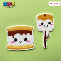Smores Kawaii Campfire Theme Planar Flatback Cabochon Planars