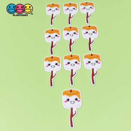 Smores Kawaii Campfire Theme Planar Flatback Cabochon Planars