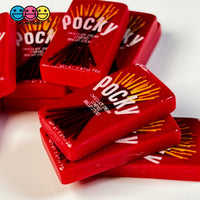 Snack Box Candy Chocolate Sticks Japanese Fake Food Flat Back Charm Cabochons 10 Pcs