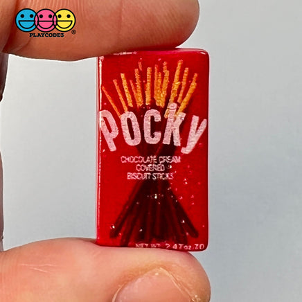 Snack Box Candy Chocolate Sticks Japanese Fake Food Flat Back Charm Cabochons 10 Pcs