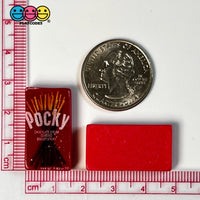 Snack Box Candy Chocolate Sticks Japanese Fake Food Flat Back Charm Cabochons 10 Pcs