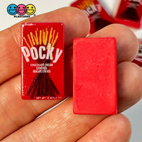 Snack Box Candy Chocolate Sticks Japanese Fake Food Flat Back Charm Cabochons 10 Pcs