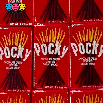 Snack Box Candy Chocolate Sticks Japanese Fake Food Flat Back Charm Cabochons 10 Pcs