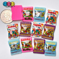 Snack Mini Bag Haribo Candy Fake Food Flatback Charm Cabochons 12 Pcs