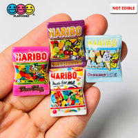Snack Mini Bag Haribo Candy Fake Food Flatback Charm Cabochons 12 Pcs