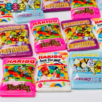Snack Mini Bag Haribo Candy Fake Food Flatback Charm Cabochons 12 Pcs