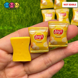 Snack Potato Chip Bag Fake Food Flatback Charm Cabochons 10 Pcs