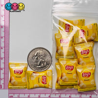 Snack Potato Chip Bag Fake Food Flatback Charm Cabochons 10 Pcs