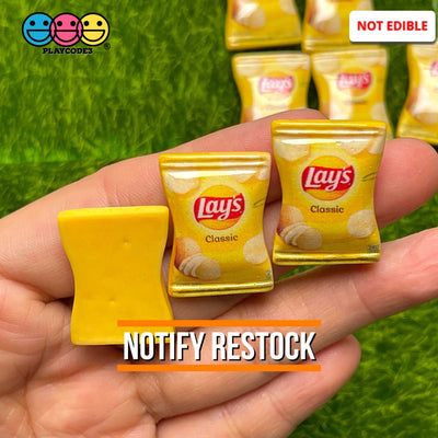 Snack Potato Chip Bag Fake Food Flatback Charm Cabochons 10 Pcs