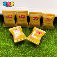 Snack Potato Chip Bag Fake Food Flatback Charm Cabochons 10 Pcs