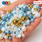 Snow Flake Winter Holiday Gold Blue 6/4/2Mm Pearl Beads 5Mm Fake Clay Sprinkles Decoden Fimo