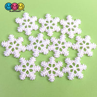 Snow Flakes Snowflakes Glitter Flat Back Charms 4 Types 10/20Pcs Charm
