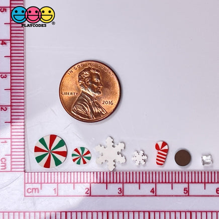 Snowflake Peppermint Bark Christmas Mix Fimo Chocolate Confetti Candy Cane Fake Sprinkles Sprinkle