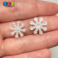 Snowflake Small Winter Christmas Holiday Flatback Cabochons Decoden Charm 10 Pcs Playcode3 Llc