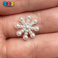 Snowflake Small Winter Christmas Holiday Flatback Cabochons Decoden Charm 10 Pcs Playcode3 Llc