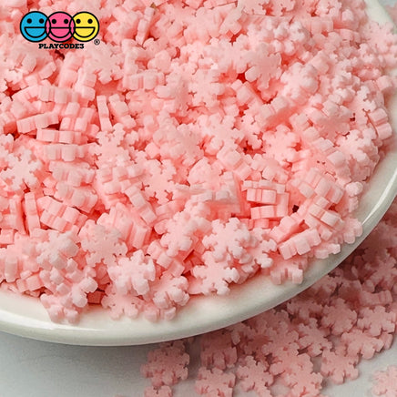 Snowflakes Pink Christmas Fimo Fake Polymer Clay Sprinkles Jimmies Funfetti Playcode3 Llc Sprinkle