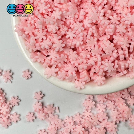 Snowflakes Pink Christmas Fimo Fake Polymer Clay Sprinkles Jimmies Funfetti Playcode3 Llc Sprinkle