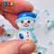 Snowman Blue Winter Hat Flatback Christmas Resin Home Décor Accessories Cabochons 10Pcs Charm
