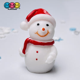 Snowman Christmas Miniature Charm Resin Home Décor Accessories Cabochons 10 Pc