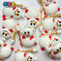 Snowman Holiday Winter Christmas Flatback Cabochons Decoden Charm 10 Pcs Playcode3 Llc