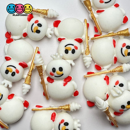 Snowman Holiday Winter Christmas Flatback Cabochons Decoden Charm 10 Pcs Playcode3 Llc
