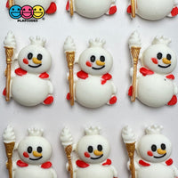 Snowman Holiday Winter Christmas Flatback Cabochons Decoden Charm 10 Pcs Playcode3 Llc