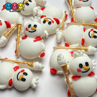 Snowman Holiday Winter Christmas Flatback Cabochons Decoden Charm 10 Pcs Playcode3 Llc
