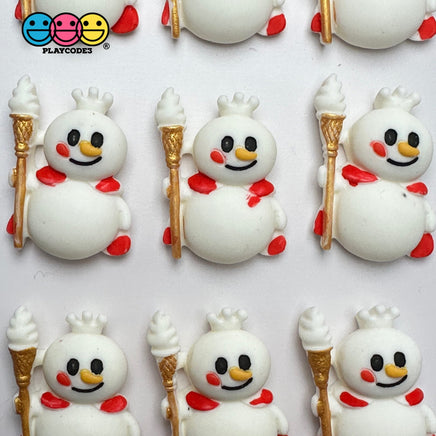 Snowman Holiday Winter Christmas Flatback Cabochons Decoden Charm 10 Pcs Playcode3 Llc