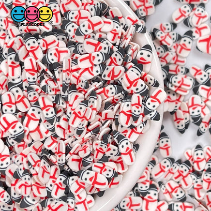 Snowman With Hat Scarf Fimo Christmas Holiday Fake Sprinkles Funfetti Decoden Sprinkle