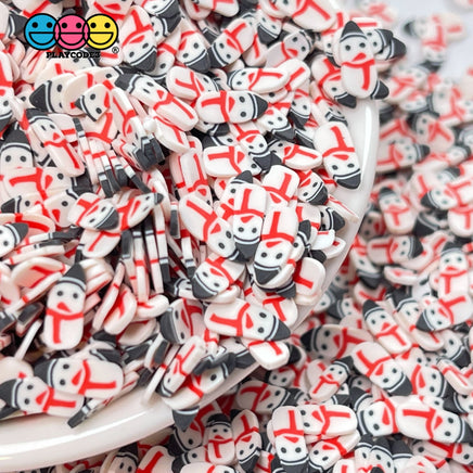 Snowman With Hat Scarf Fimo Christmas Holiday Fake Sprinkles Funfetti Decoden Sprinkle