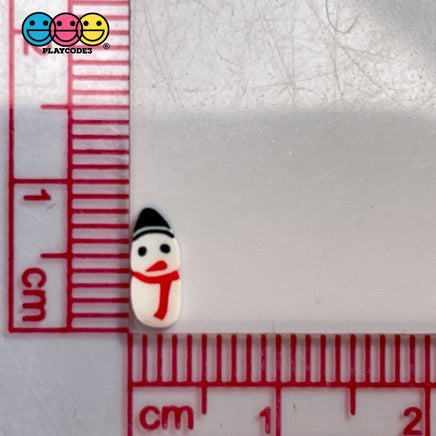 Snowman With Hat Scarf Fimo Christmas Holiday Fake Sprinkles Funfetti Decoden Sprinkle