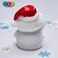 10Pcs Snowman With Star Christmas Miniature Charm Resin Home Décor Accessories Cabochons