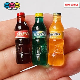 Soda Bottle Charms Fake Food Realistic Bottles Miniatures 3 Types 10Pcs Charm