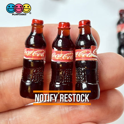 Soda Bottle Charms Fake Food Realistic Bottles Miniatures 3 Types 10Pcs Coke(10Pcs) Charm