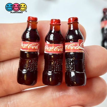 Soda Bottle Charms Fake Food Realistic Bottles Miniatures 3 Types 10Pcs Coke(10Pcs) Charm