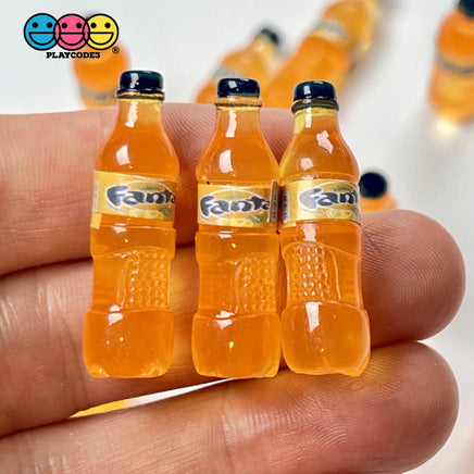 Soda Bottle Charms Fake Food Realistic Bottles Miniatures 3 Types 10Pcs Fanta(10Pcs) Charm