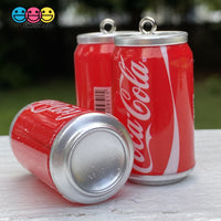 Cans Of Soda 3D Charms With Hooks Coke Pepsi Sprite And Orange Fanta 5 Pcs Charm