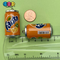 Cans Of Soda 3D Charms With Hooks Coke Pepsi Sprite And Orange Fanta 5 Pcs Charm
