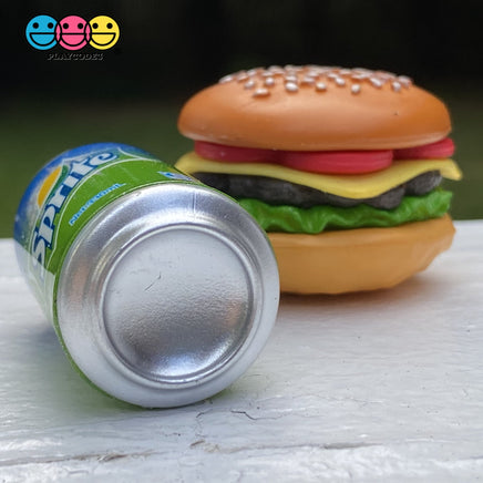 Cans Of Soda 3D Charms With Hooks Coke Pepsi Sprite And Orange Fanta 5 Pcs Charm