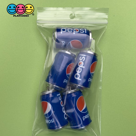 Cans Of Soda 3D Charms With Hooks Coke Pepsi Sprite And Orange Fanta 5 Pcs Charm