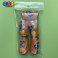 Cans Of Soda 3D Charms With Hooks Coke Pepsi Sprite And Orange Fanta 5 Pcs Charm