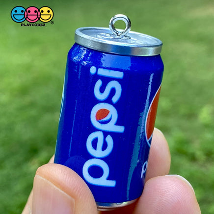 Cans Of Soda 3D Charms With Hooks Coke Pepsi Sprite And Orange Fanta 5 Pcs Charm