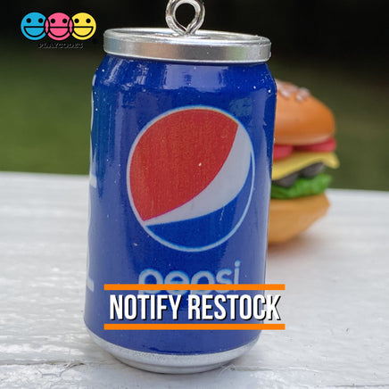 Cans Of Soda 3D Charms With Hooks Coke Pepsi Sprite And Orange Fanta 5 Pcs Charm