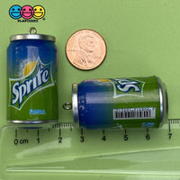 Cans Of Soda 3D Charms With Hooks Coke Pepsi Sprite And Orange Fanta 5 Pcs Charm