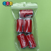 Cans Of Soda 3D Charms With Hooks Coke Pepsi Sprite And Orange Fanta 5 Pcs Charm